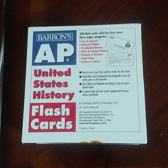 Barron's AP United States History Flash Cards - Picture 3 of 5